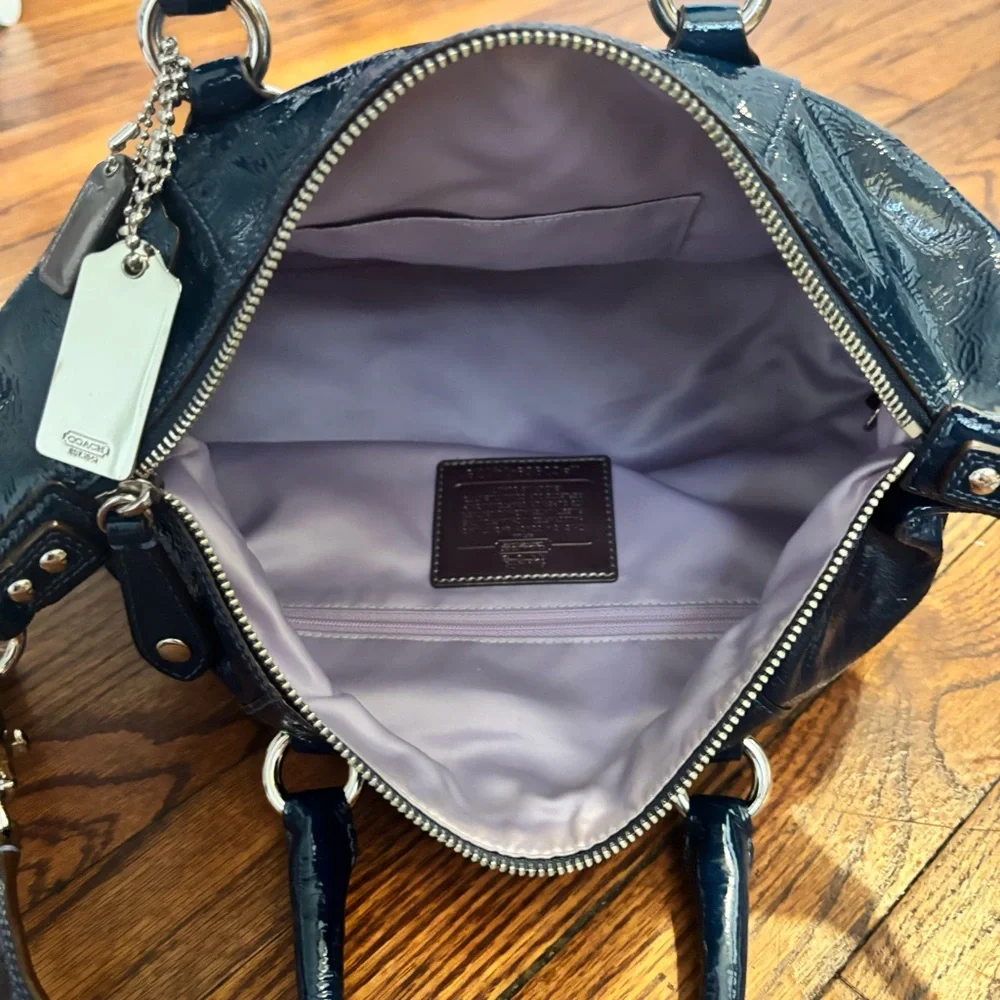 Coach Madison Patent Leather Sabrina Large Satchel - Picture 5 of 11